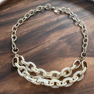 Banana Republic | Gold & Clear Chain Necklace